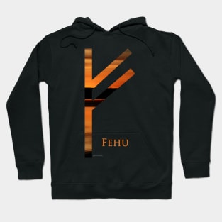 Elder Futhark - Fehu Rune Hoodie